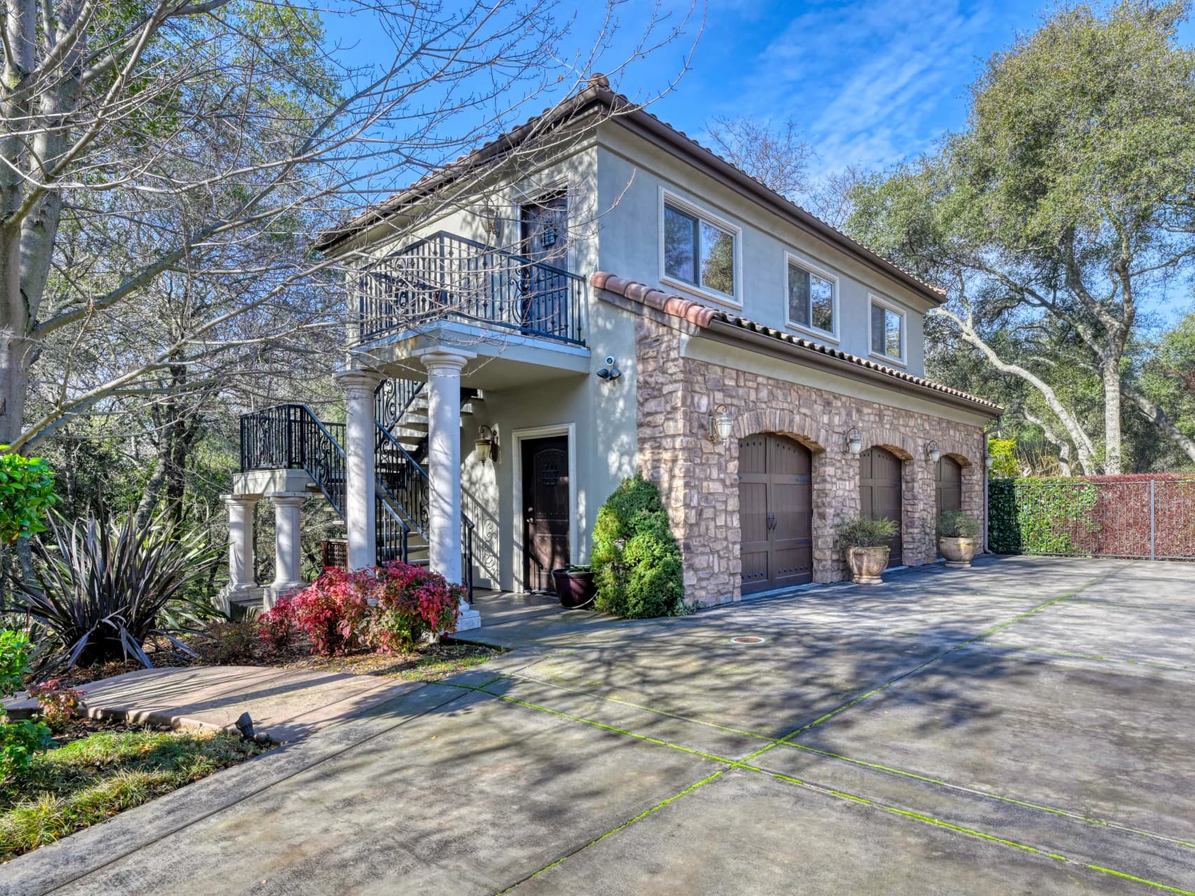 Grand entryway Mediterranean estate Granite Bay